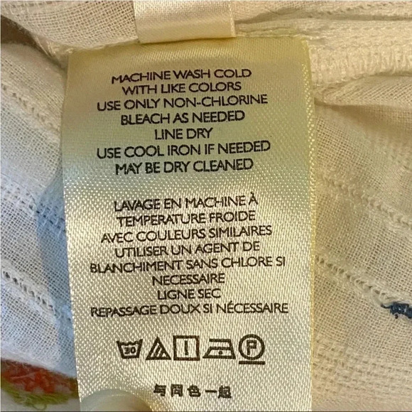 Anthropologie Maeve Koi Embroidered Button Down Size 2 - Picture 13 of 15